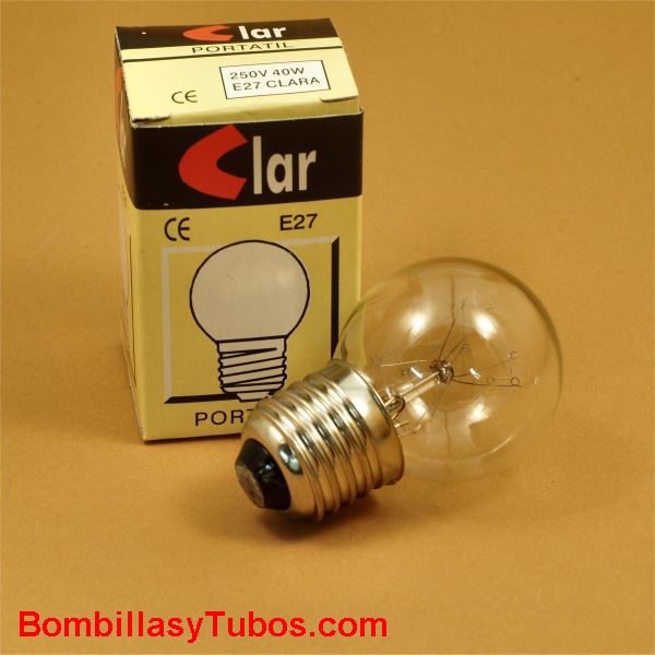 Bombilla esferica E27 250v 40w reforzada para portatil