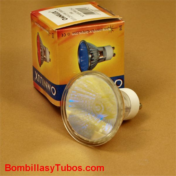 Bombilla halogena par 16 GU10 230v 35w azul