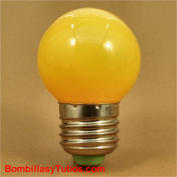 Bombilla led esferica e27 230v 3w amarilla especial guirnaldas
