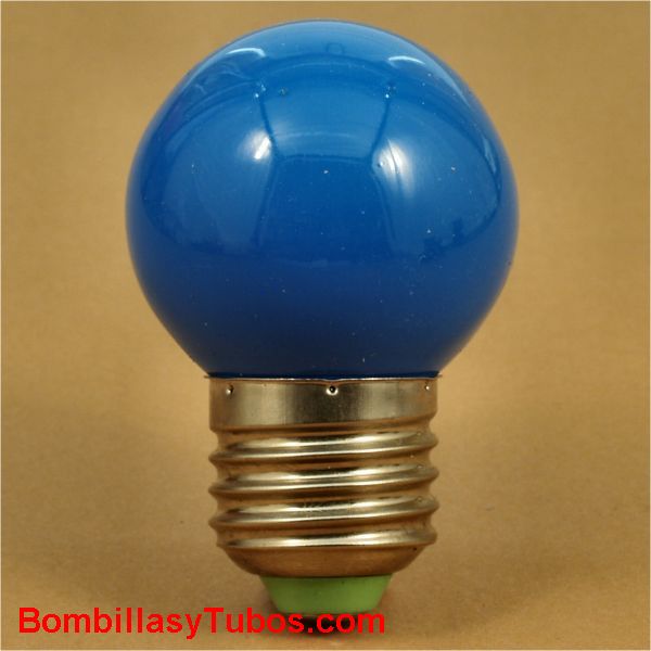 Bombilla led esferica e27 230v 3w azul especial guirnaldas