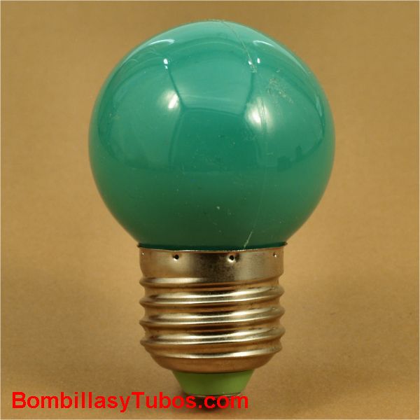 Bombilla led esferica e27 230v 3w verde especial guirnaldas