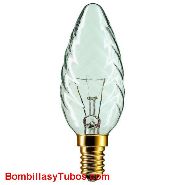 Bombilla Vela Tornado Regulable de Filamento LED 4W 6000K Luz Blanca E14