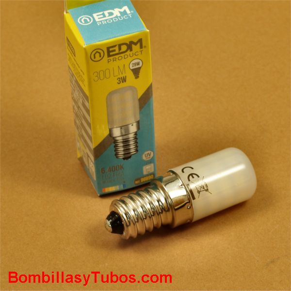 EDM bombilla led tubular 3w 300 lumenes 6400k
