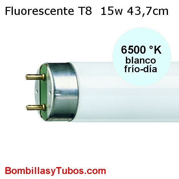 Fluorescente T8  15w 44cm  G13 6500k luz fria dia