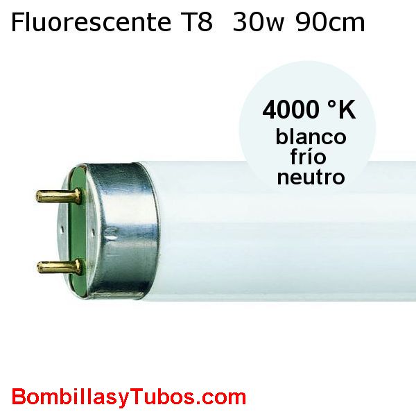 FLUORESCENTE T8 30w-840 90cm 4000k