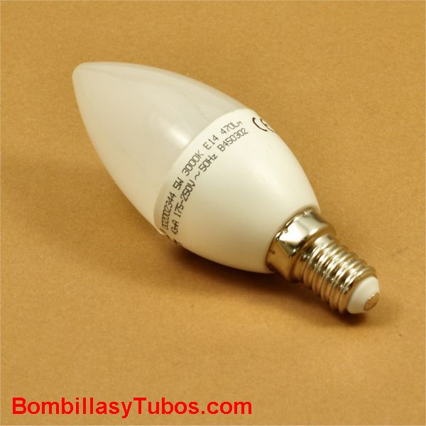 Bombilla LED Vela Regulable E14 (6W)