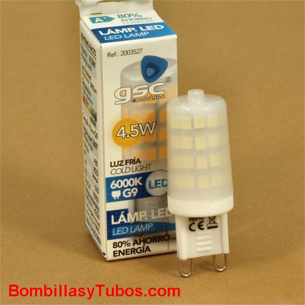 GSC Bombilla led G9 230v 4,5w 6000k 390 lumenes