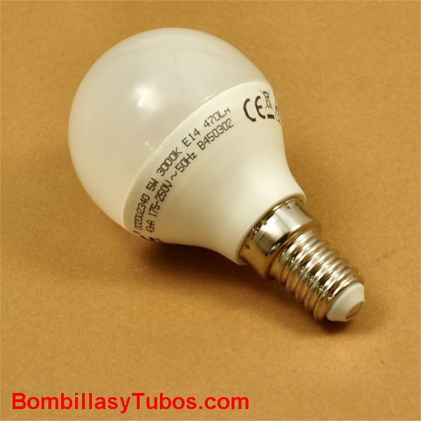 GSC bombilla led esferica 230v 7w E14 6000k 650 lumenes