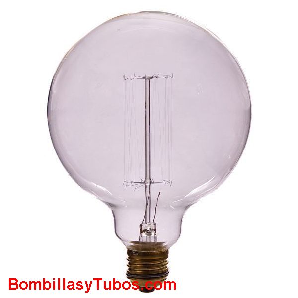 Bombilla incandescente filamento GLOBO 125mm malla 230v 40w