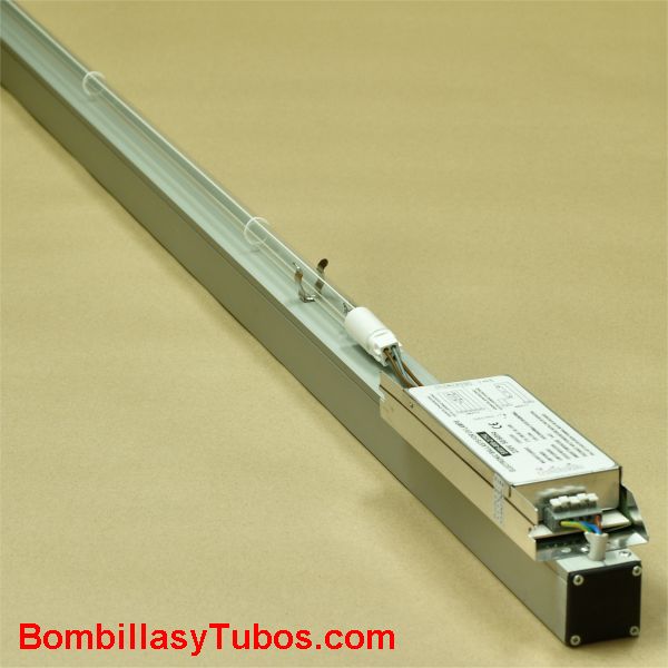 Luminaria ultravioleta-C  145w  185cm - Regleta aluminio UVC con fluorescente de 145w. Medida del tubo 155cm , medida soporte 4x4185cm. Lista para funcionar