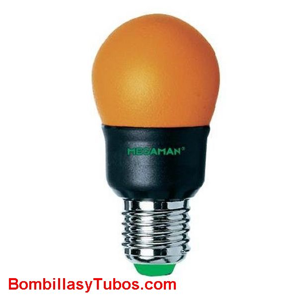 MEGAMAN ESFERICA 7w E27 NARANJA