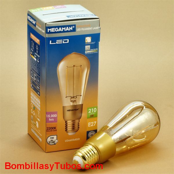 MEGAMAN Golden led Pebeton 3w 2200k