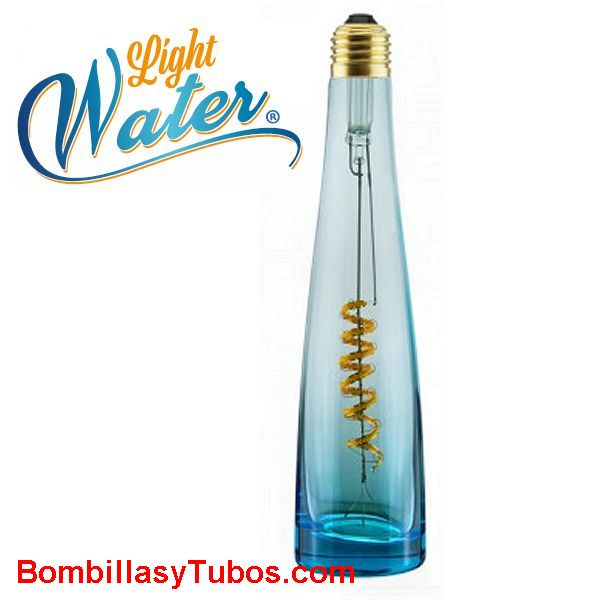 Bombilla Led Botella Agua 8w 2800k Azul transparente