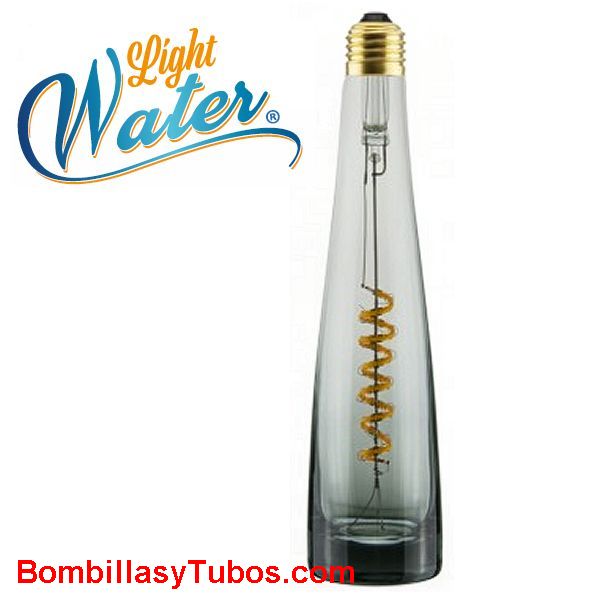 Bombilla Led Botella Agua 8w 2200k Blanca Black Smooth transparente