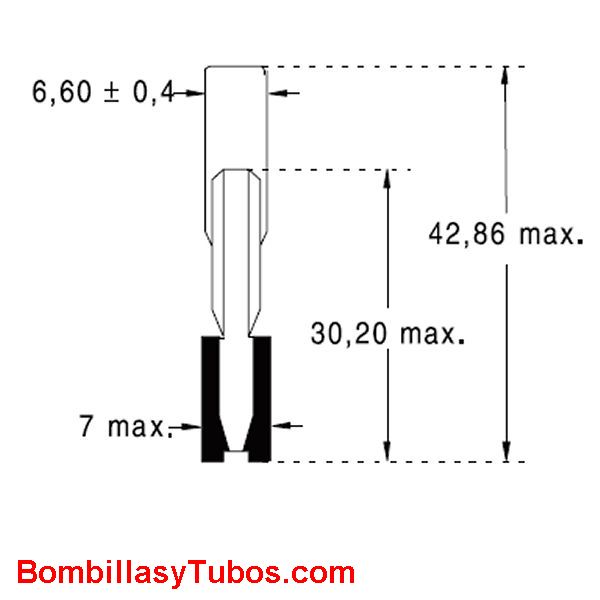 Lampara Telefonica Slide Base T2 ASA 2 6,5x43 24v 40mA