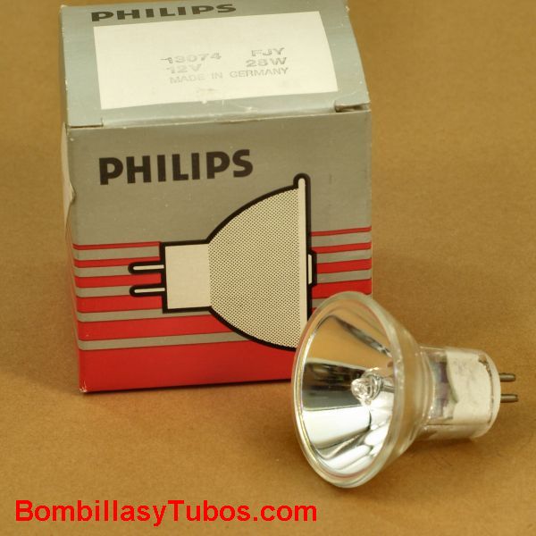 Lampara Philips 13074 12v 28w con espejo G3,9