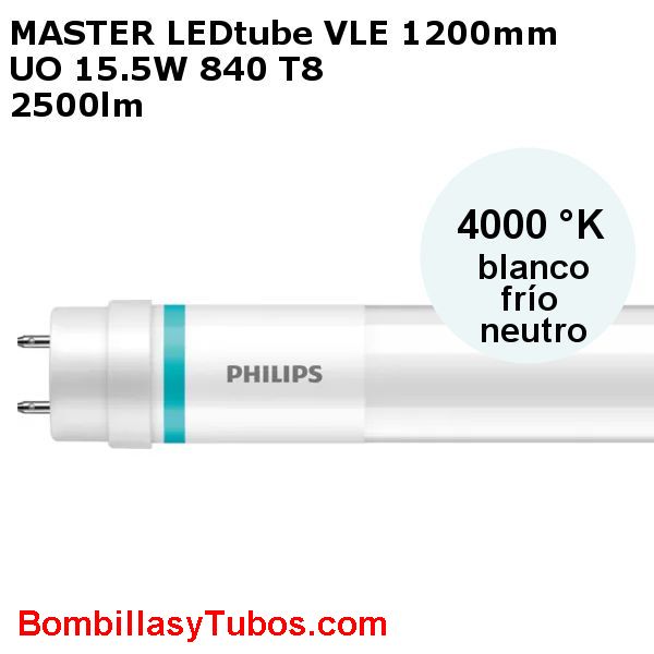 Tubo led T8 120cm  15,5w 4000k ultra flujo 2500 lumenes