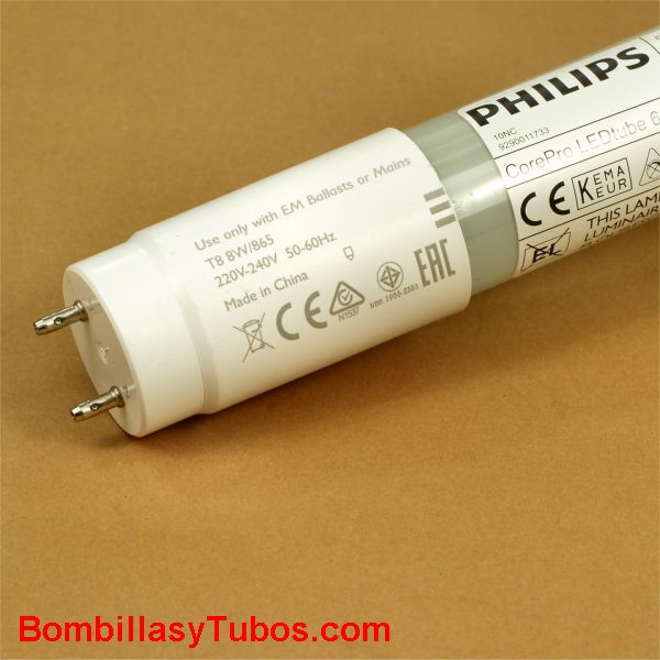 Fluorescente led PHILIPS Corepro Ledtube  600mm 8w 840 C G - PHILIPS TUBO FLUORESCENTE LED 60CM 8W 4000K+starter