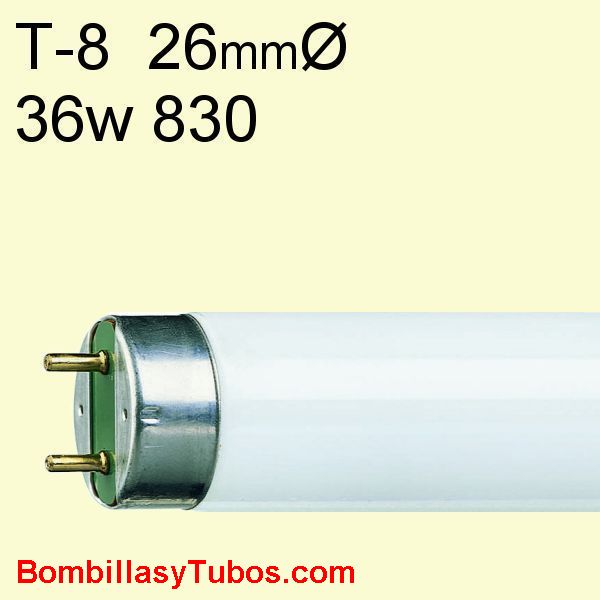 Tubo fluorescente T8 TL-D 36w-830 3000k g13 