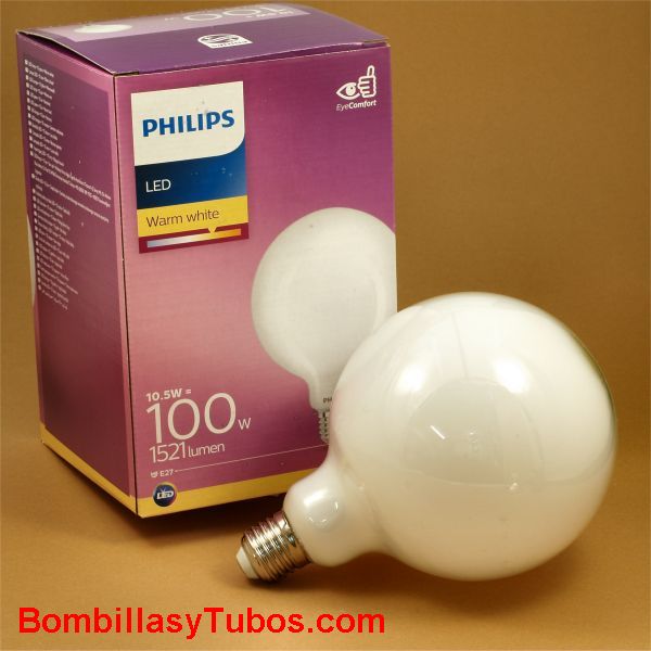 Phlips globo led G120 10,5w mate 2700k 1520 lumenes