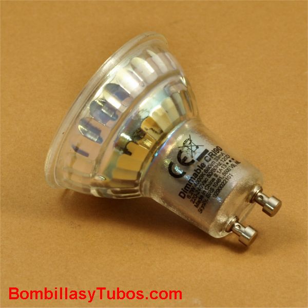 Bombilla LED GU10, 7w, ángulo 30º. Super precio: 2,75€ Iva Incluido.