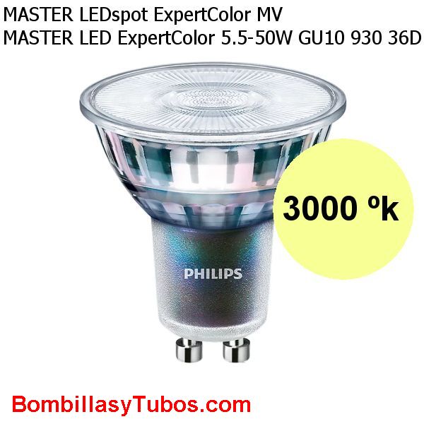 Philips Led ExpertColor Gu10 230v 5,5-50w 930 36