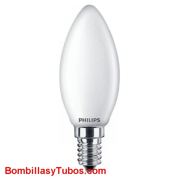 Bombilla tubular LED E14 blanco satinado