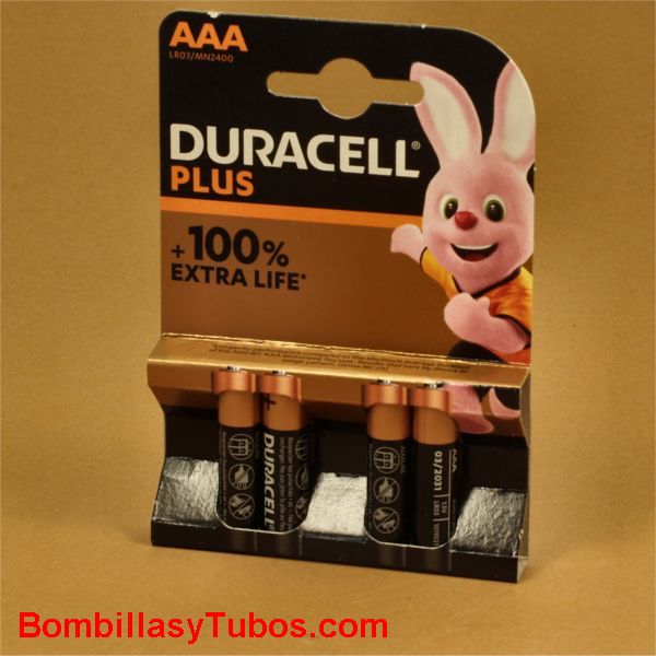 Pilas Duracell Plus 50%+ AAA LR03 Pack Ahorro 8 uds