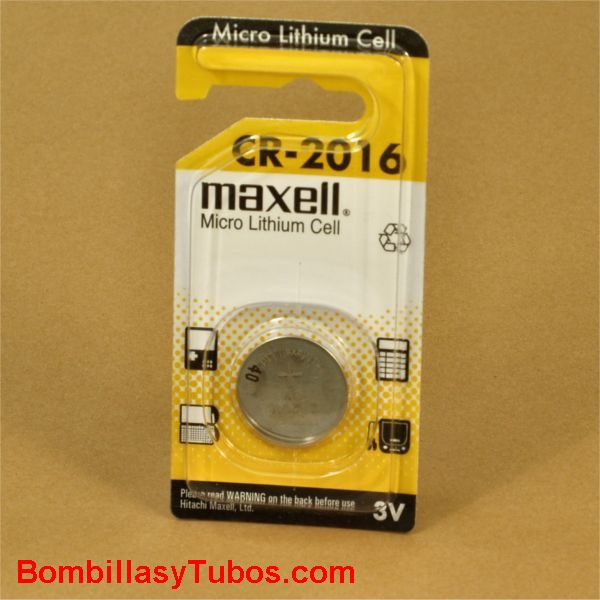 Pila  Maxel CR-2016 3v boton litio - Pila Lithium maxel CR-2016 3v