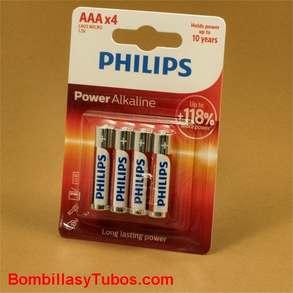 Pilas alcalinas Philips LR03-AAA 
