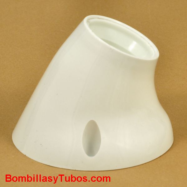 Portalamparas E27 base inclinado .Color blanco